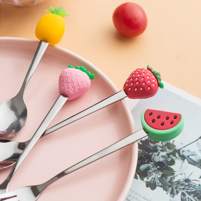 Rvs Leuke Dessert Vork Fruit Type Lepel Theelepels Koffielepels Ijs Milkshake Servies Keuken Thuis Leveringen