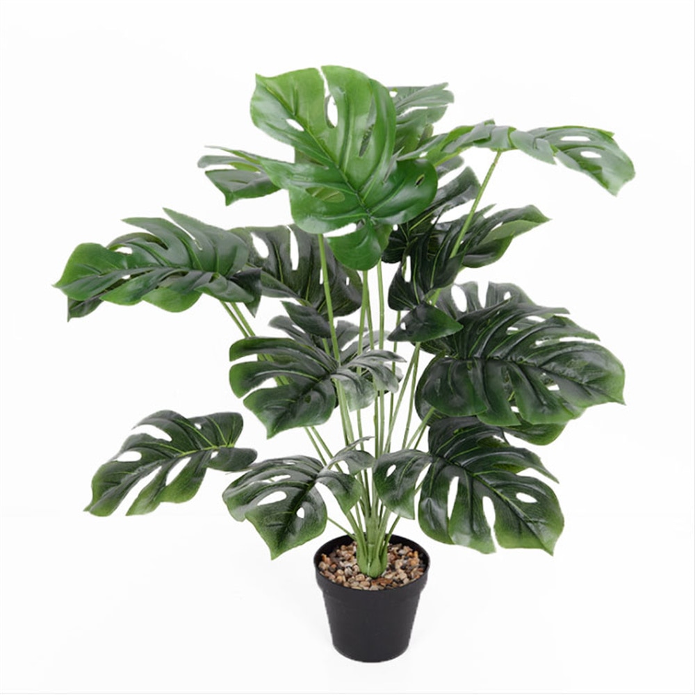 70cm Artificial Plant 18 Large Turtle Back Leaves Home Living Room Restaurant Office Hotel Decoration Garden Decoration