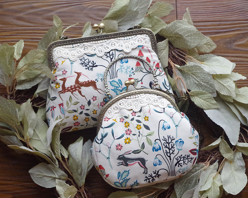 LilyHood fait à la main femmes dessin animé impression petit sac à bandoulière femme dentelle Vintage mignon Chic tissu téléphone portable chaîne sac à bandoulière