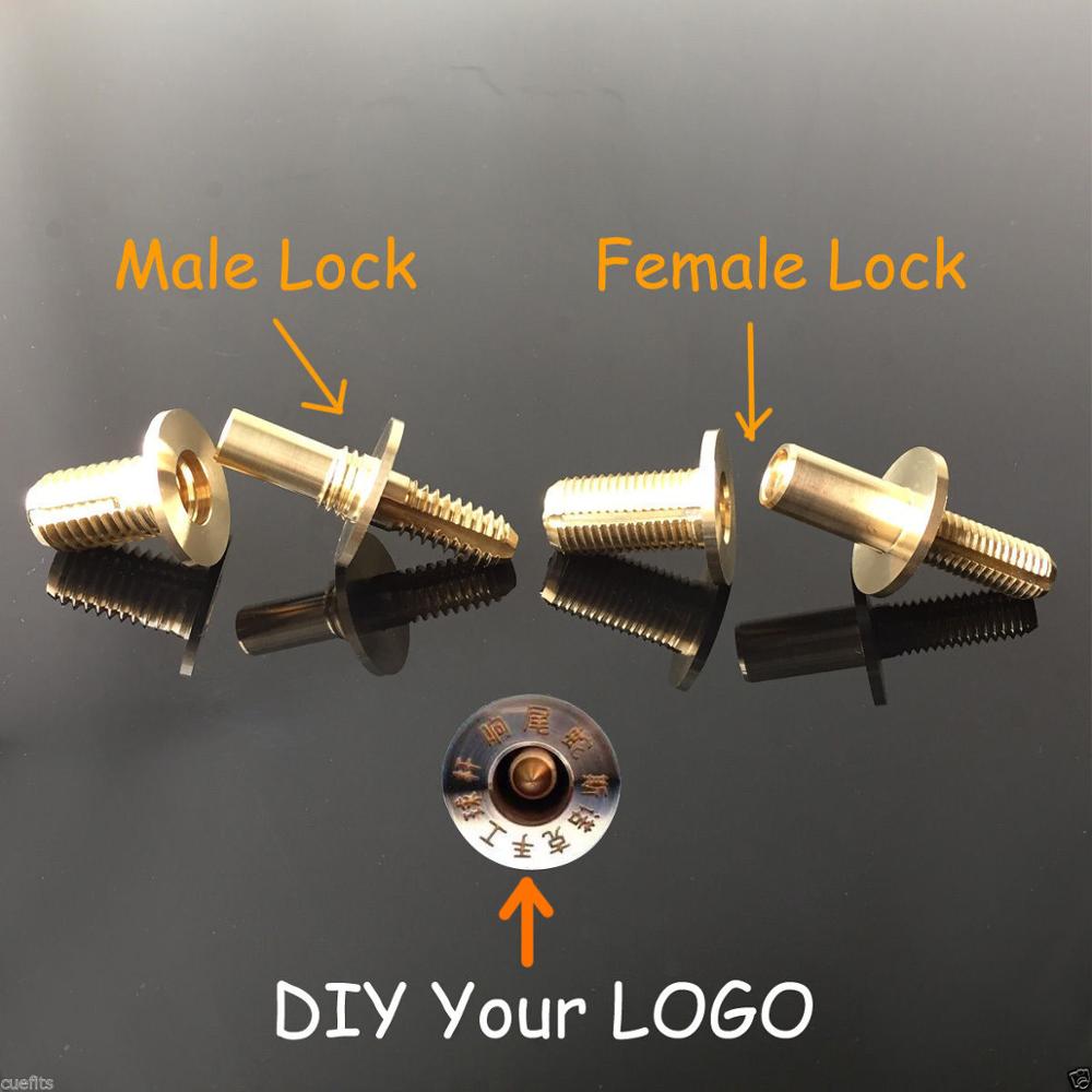 MALE-LOCK Pool Snooker Cue Walking Cane Stick Vacuum Quick Release Brass Screw Joint Pin Set