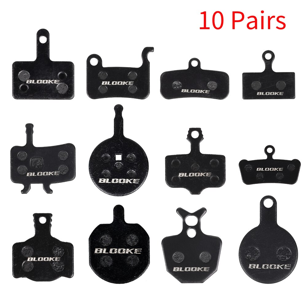 10 pares de pastillas de freno de disco para bicicleta de montaña, pastillas de freno de resina para Shimano B01S 7100 MT200 AVID BB5 BB7 NUTT HB100 SRAM Tektro