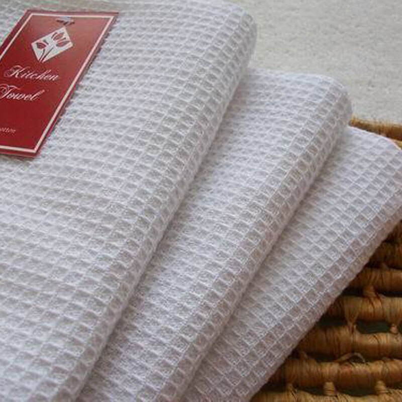 3 stk / sæt køkkenhåndklæder 38 x 63cm høje vaffelrengøringsduge bomuldstørret håndklæde køkkenopvaskklud