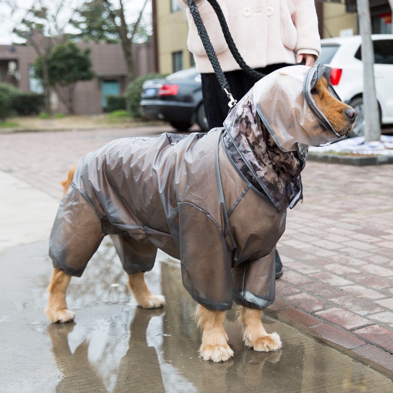 Hond Regenjas Hond Kleding Jumpsuit Waterdichte Hond Jas Hooded Midden Grote Hond Outdoor Kleding Dierbenodigdheden