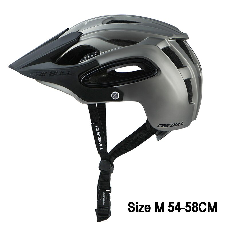 Cairbull ultralichte fietshelm, integraal gevormde fietshelm, mtb-racehelm, veiligheidshelm, helm, capacete: Grijs zwart m