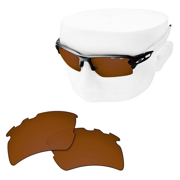 Verres de remplacement anti-rayures OOWLIT pour-lunettes de soleil polarisées Antix gravées Oakley: Brown