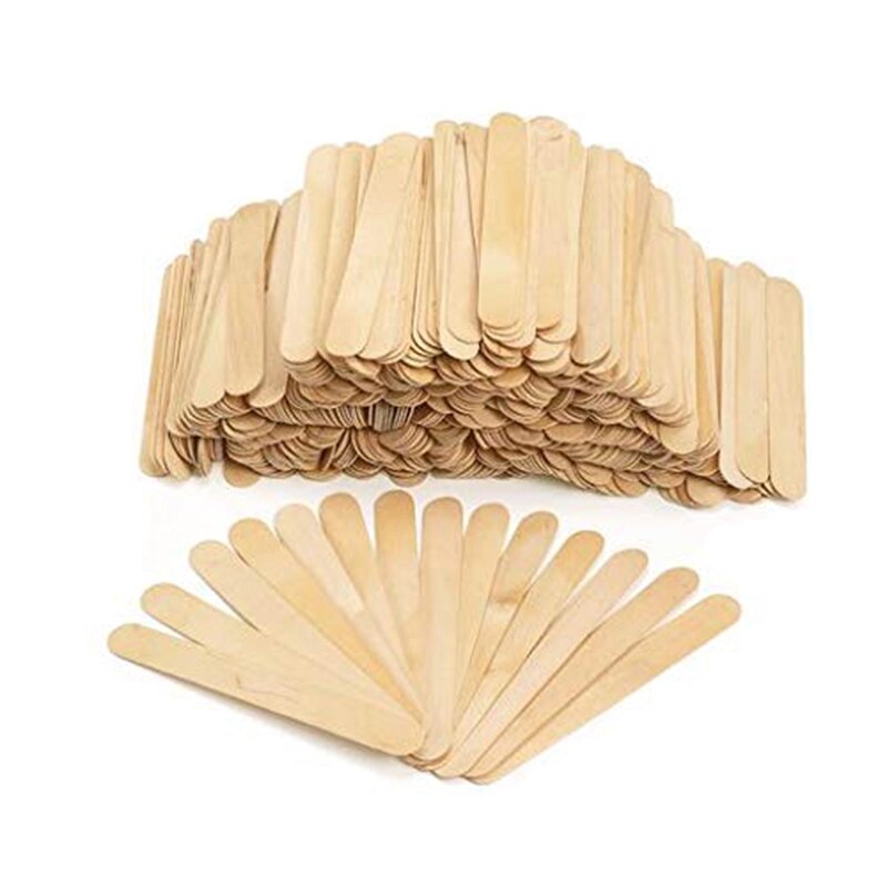 Natural Wood Craft Pack of 100 Pieces Craft Sticks Jumbo Craft Sticks: Default Title