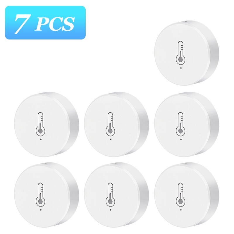 Tuya ZigBee Smart Temperature And Humidity Sensor Battery Powered Smart Home Gadgets With APP Tuya/Smart Life Alexa, Google Home: 7pcs