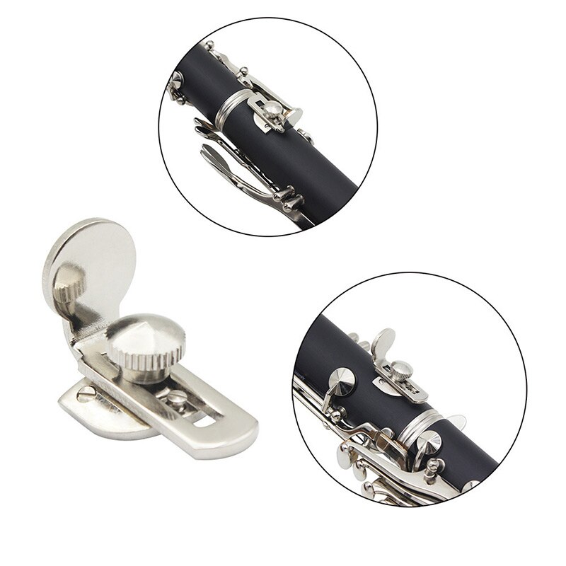 2x Clarinet Thumb Rest - Brass Plated - Replacement Finger Cover for Woodwind Instruments