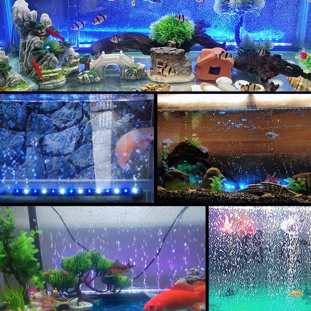 Aquarium LED Luchtbel Licht Aquarium Luchtpomp Onderwaterlamp Dompelpomp Aquarium Licht Stille Oxygenator Aquarium Bubbler