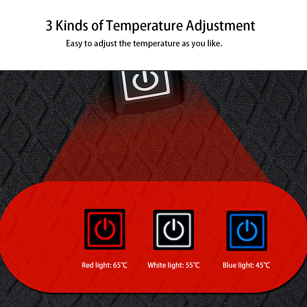 Electric Heating Pad with 3 Temperature Settings USB Heated Pads Clothes Heater Warmer for Vest Jacket