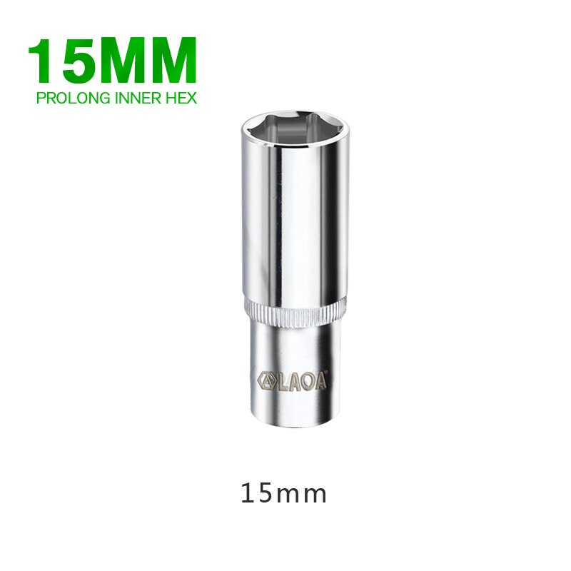 LAOA Metric 3/8 Hexagon Wrench Socket Set Socket Head Long and Short Socket Spanner Accessories 9-19mm: Long Hexagon 15mm