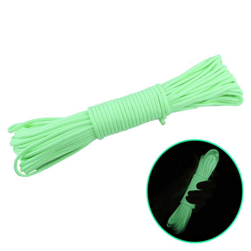 Luminous liny 9 nici 4mm Paracord Nylon 550 namiot przewód Glow spadochron odkryty pakiet smycz Camping Survival EDC