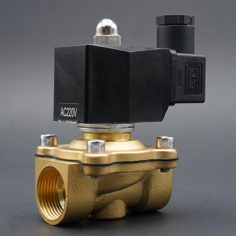 Magnetventil vattenventil stänger normalt mässingsventiler 220 v 12 v 24v luft vatten gas membranventil 1/4 &quot; 3/8 &quot; 1/2 &quot; 3/4 &quot; 1 &quot; 2 &quot;