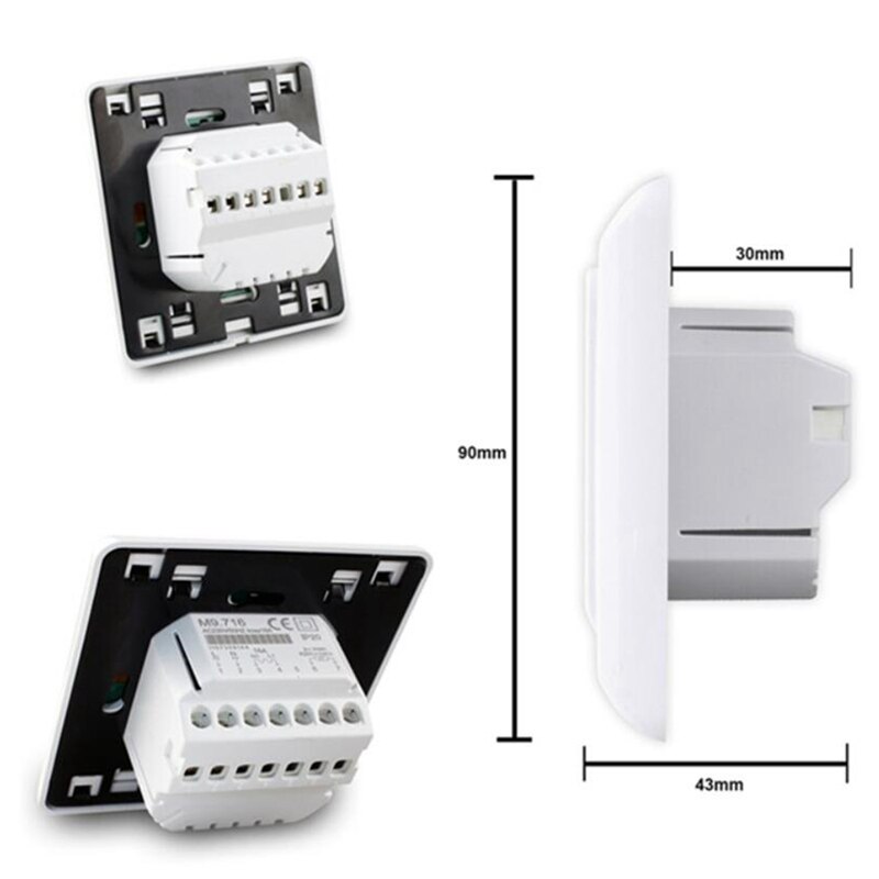 M9.716 kontakt sn ukeprogrammering gulvvarme termostat elektrisk oppvarming elektrisk gulvvarme 16a