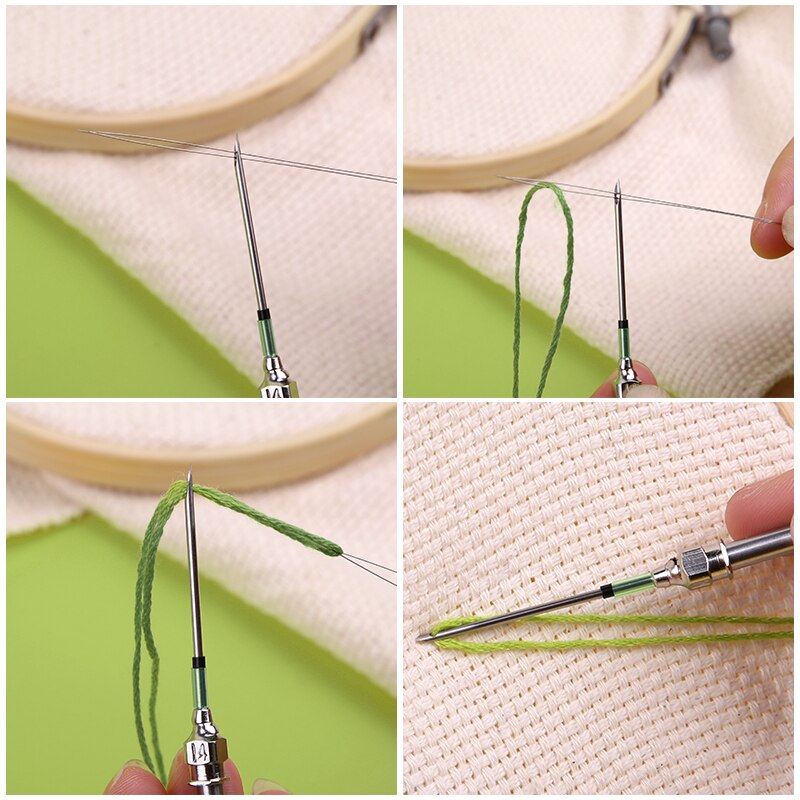 KAOBUY 15pz Del Ricamo Pugno Aghi Ricamo Cucitura punch fa Frugando Punto Croce Cucitura squartatore Forbici