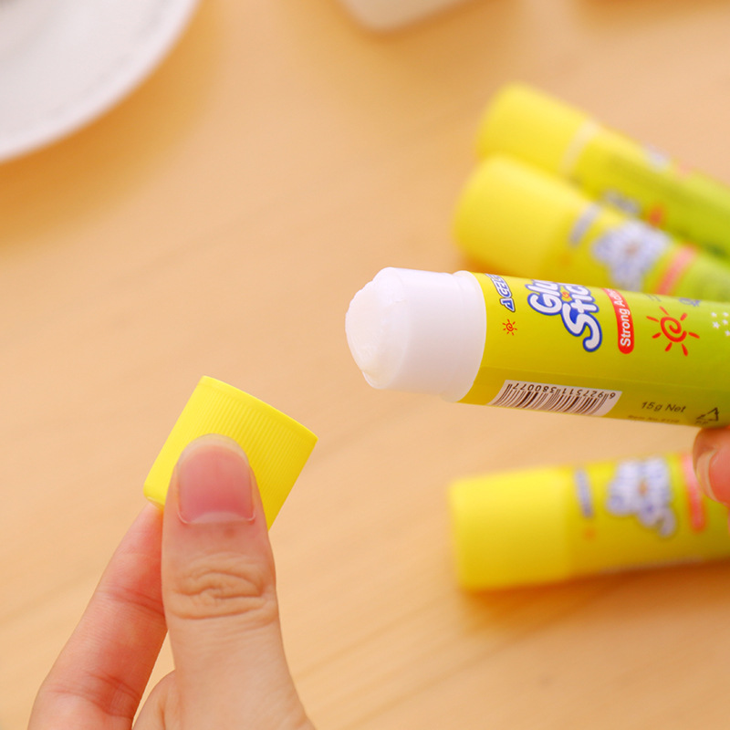 Yellow Solid Glue High Viscosity Solid Glue Stick for Adhesive Home Art Paper Card Photo Glue Stick Stationery