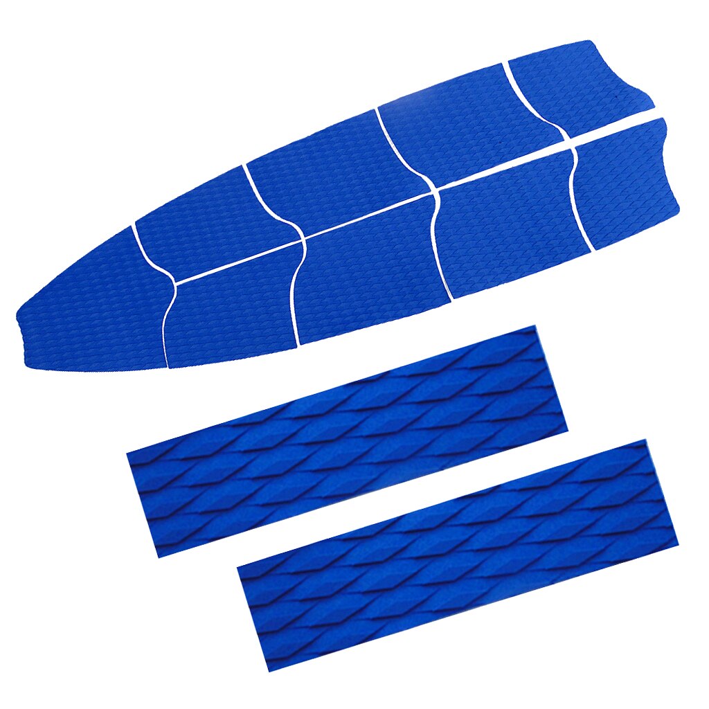 MagiDeal 11Pcs Surf Water Sports Longboard Surfboard Tail Pad Traction Full Deck Grip - 3 Colors: Blue