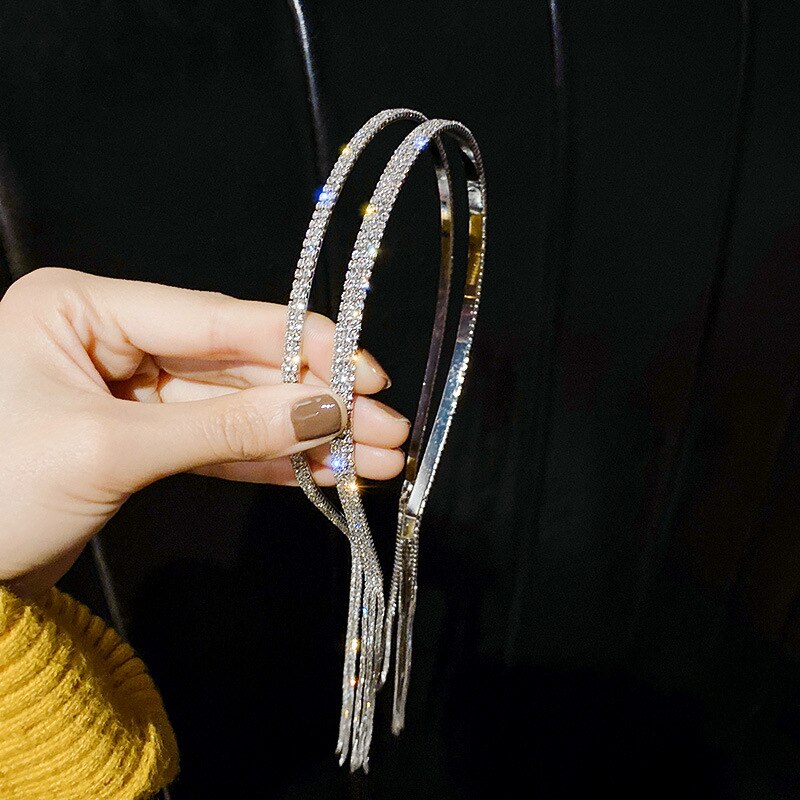 Kwastje Hoofdbanden Voor Vrouwen Shiny Luxe Rhinestone Haarband Accessoires Haarband Kristal Hoofddeksels Dz179