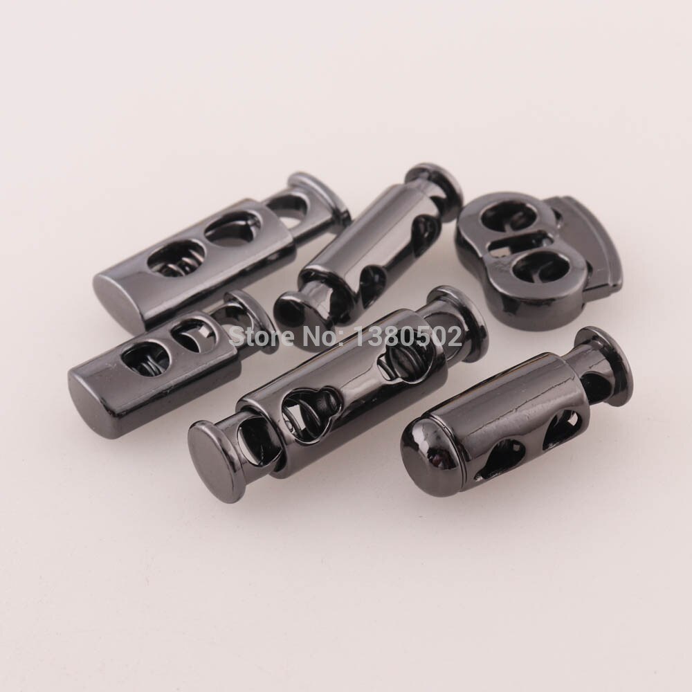 10pcs Gunmetal alloy Cord Locks Toggles Drawstrings Elastic Cord End Adjuster Stopper for Clothes Garment bag accessories