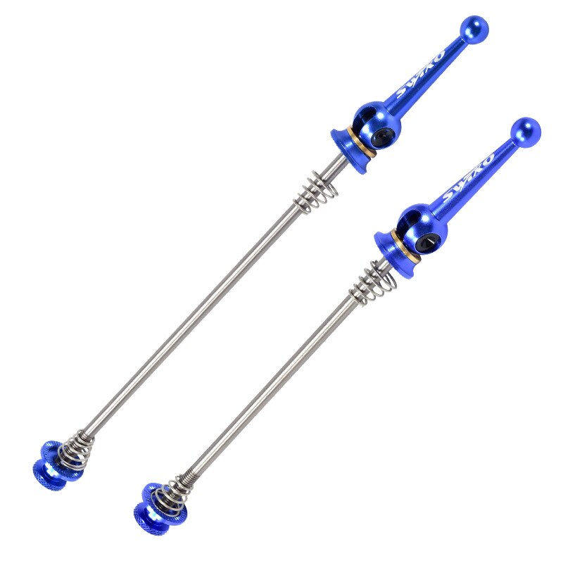 Pinchos para bicicleta de carretera, accesorios de liberación rápida de aleación de titanio, palanca de liberación rápida: Azul