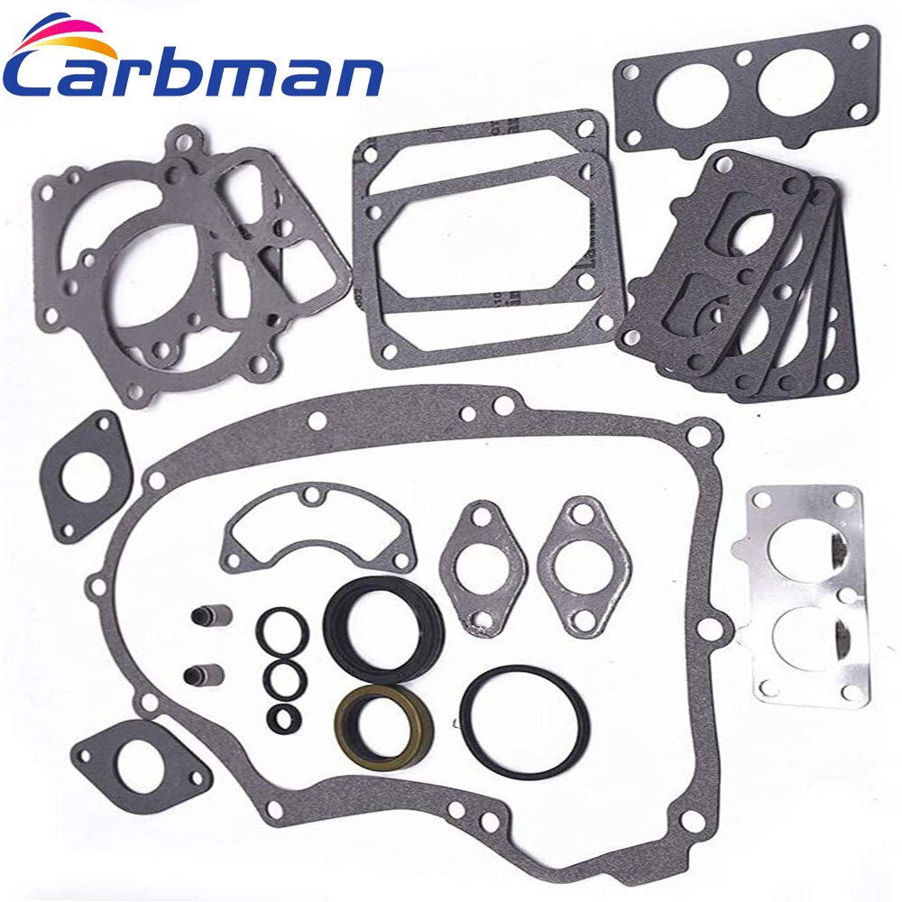 Carbman One Set Complete VALVE Gasket Kit For Briggs &amp; Stratton 694012 499889 Gasket Kit Engine Set