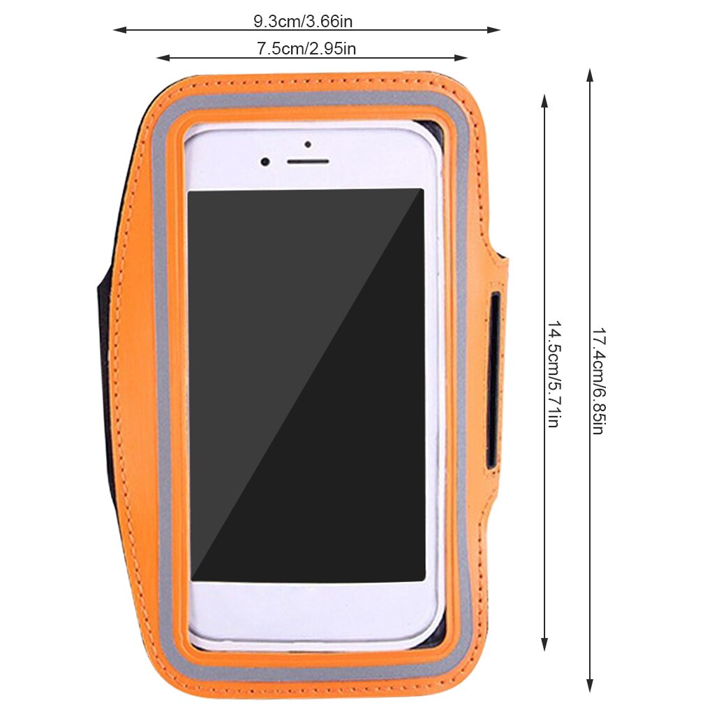 Sport Armband Fall 6,3 inch Telefon Halter Für Frauen Mann auf Hand Smartphone Handtaschen sling Lauf Gym Arm Band Fitness: Orange