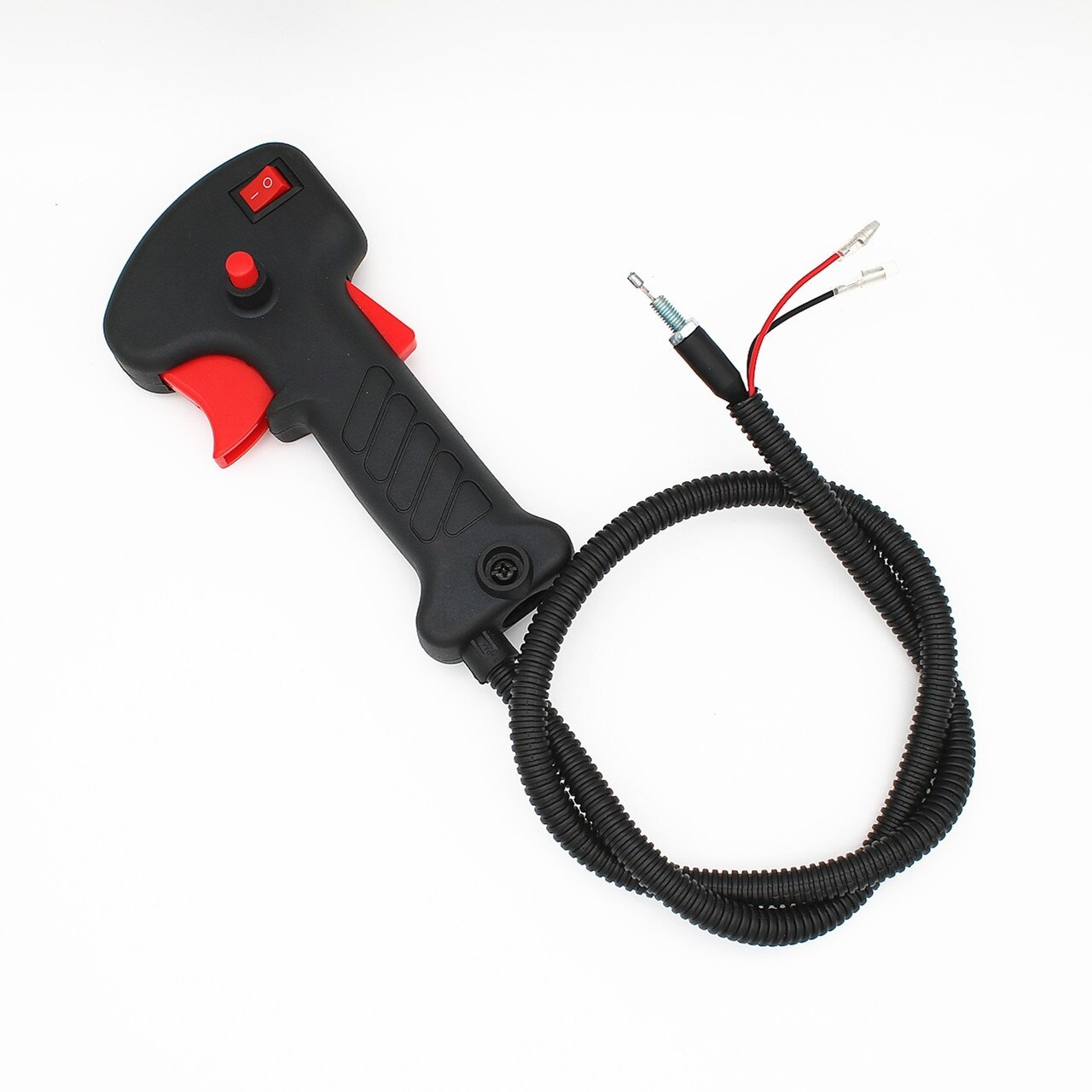 Manual throttle switch assembly for gasoline brush cutter grass trimmer