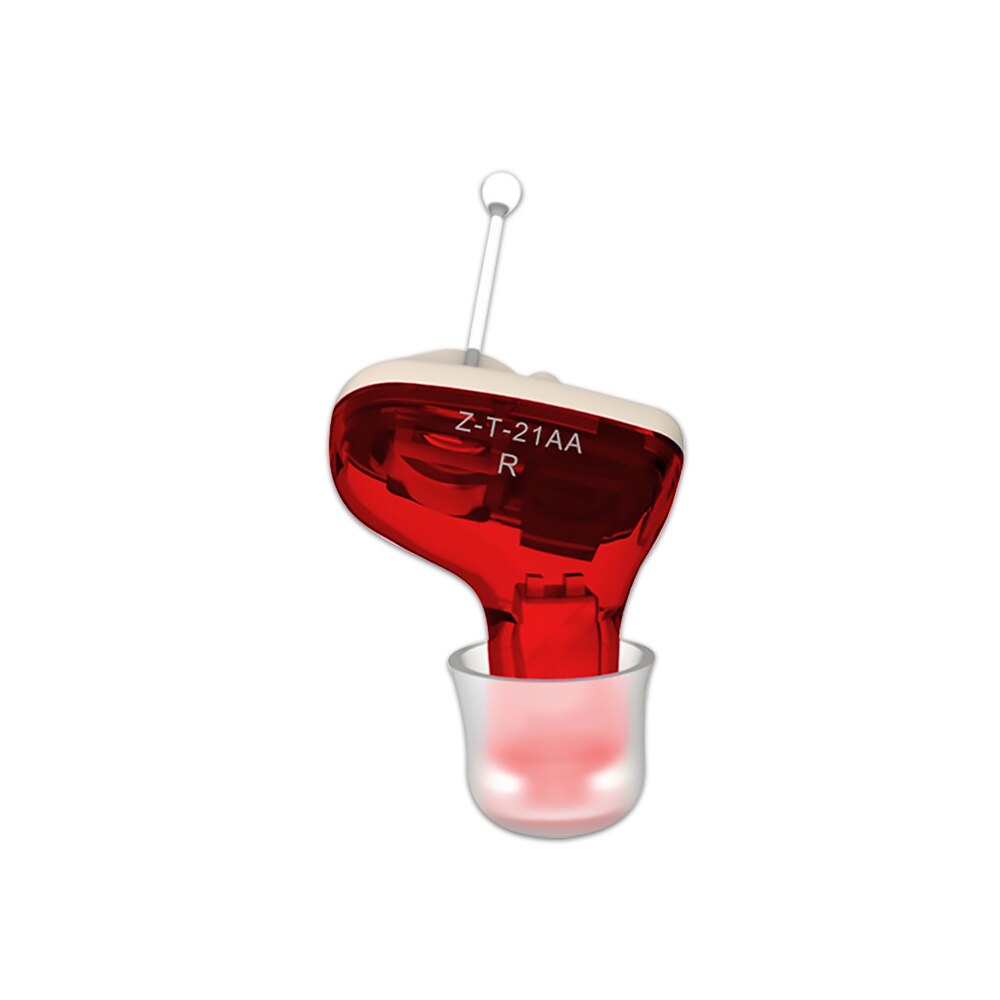 Mini appareils auditifs invisibles, Micro sans fil, pour la surdité et les personnes âgées, amplificateur de son pour l'oreille: 1pcs Red-R