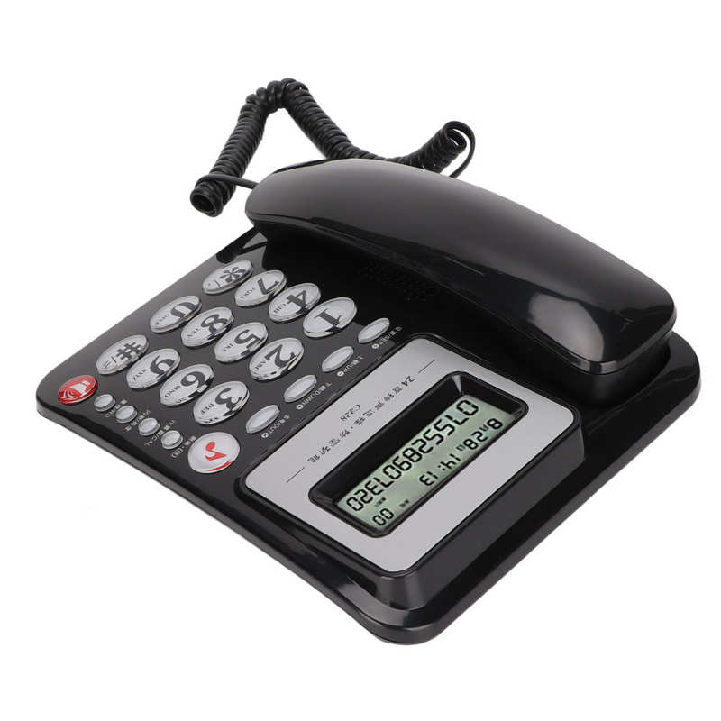 C228 Desktop Corded Telephone Home Office Fixed Phone with Storage Memory Caller ID Speaker Volume Control