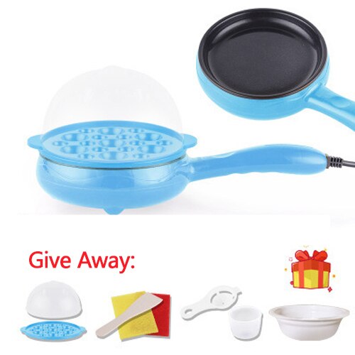 Ei Mold Tool Ancake Maker Anti-aanbak Siliconen Deksel Voor Kookgerei Houseshold Bakken Multifunctionele Gestoomde Omelet Accessoires: A-BLUE