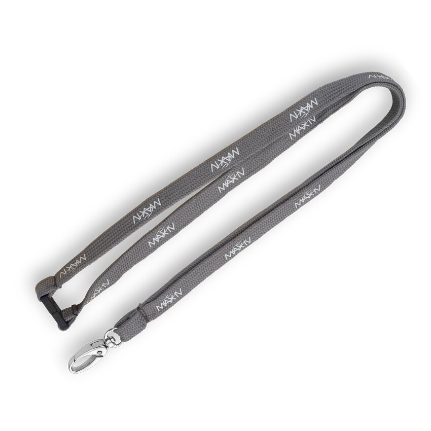 Custom Tube Lanyard Logo Message Imprinted Neck Strap with Tube Material for ID holder with Badge Reel
