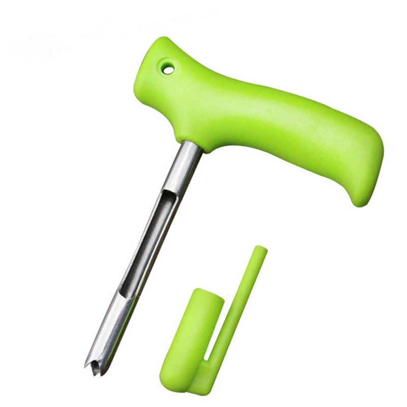 Deshuesador de fruta de plata, utensilio para quitar semillas y huesos de fruta, utensilios de cocina, deshuesador de aceitunas: Green
