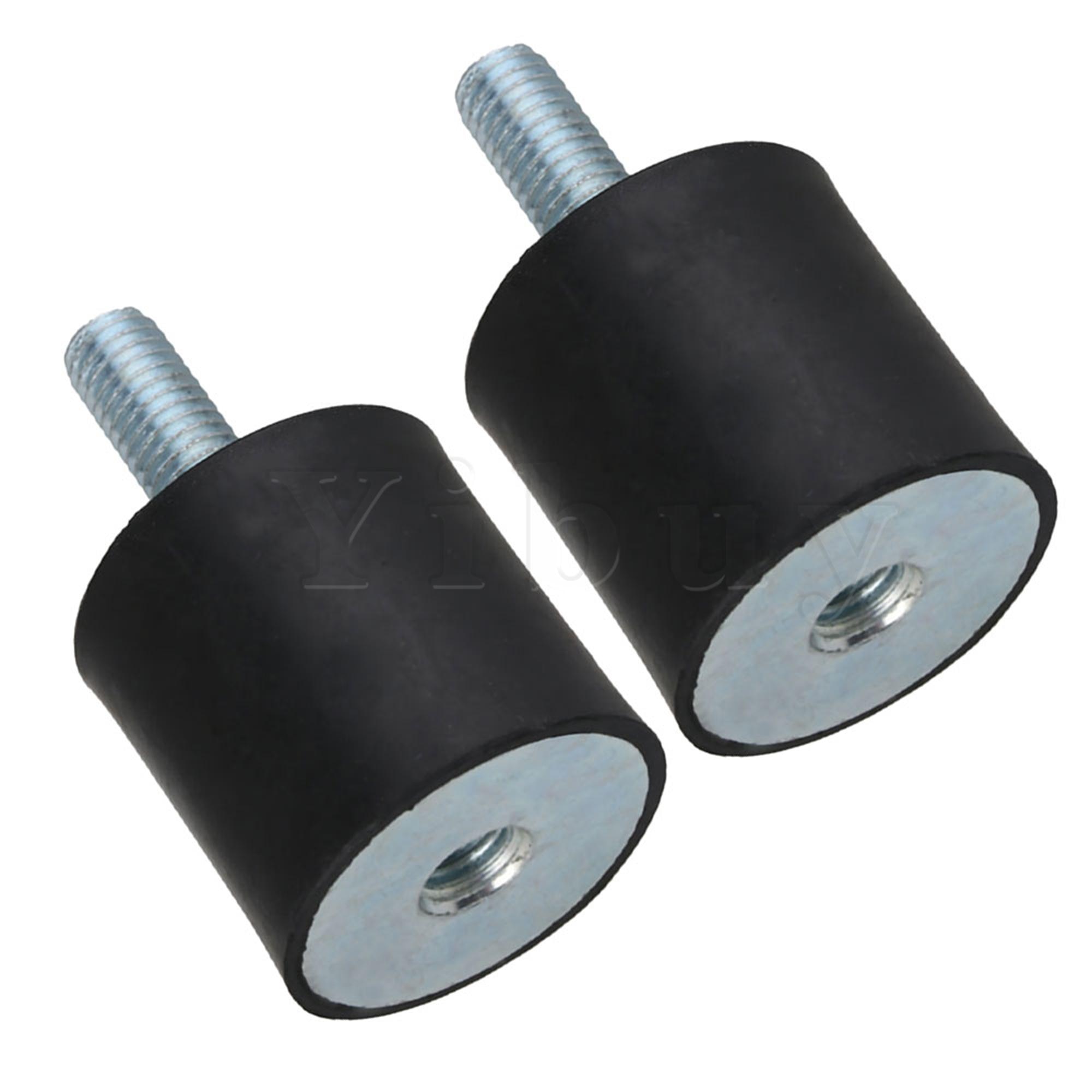 2pcs 30x30mm Rubber Isolator Mounts Shock Absorber M8 External Thread
