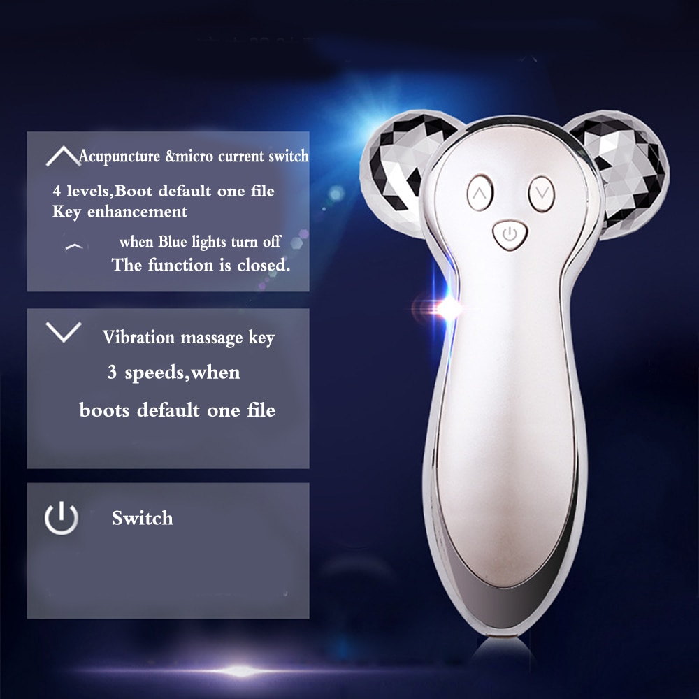 Mini Mikrostrom Facelifting Maschine Hautstraffung Verjüngung Spa USB Ladung Gesichts Falten-entferner Gerät Gesicht Walze