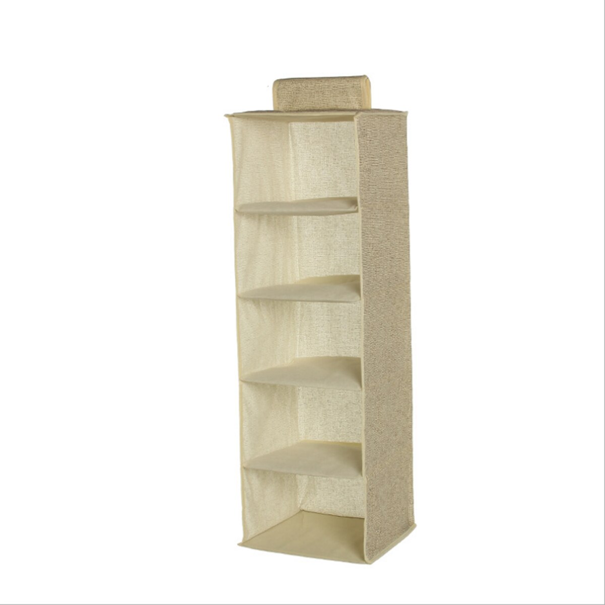 Hanging Storage Bag Large Capacity Hanging Storage Organizer for Underwear Underpants Socks Gray/Beige