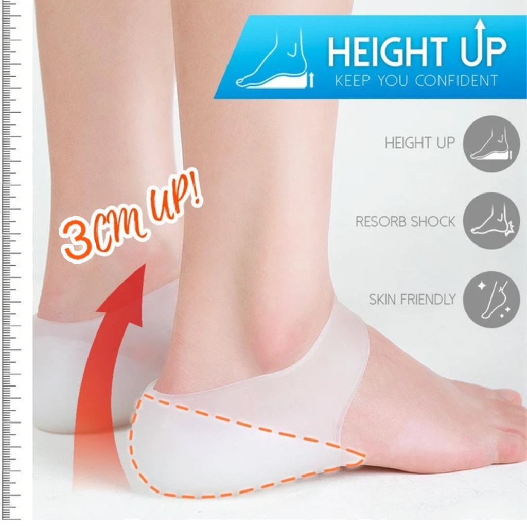 1 Paar Verborgen Voetbed Enhancers Invisible Hoogte Toename Inlegzolen  Siliconen Voet Lift Pads Jurk In Sokken Tool 3Cm Ad – Grandado