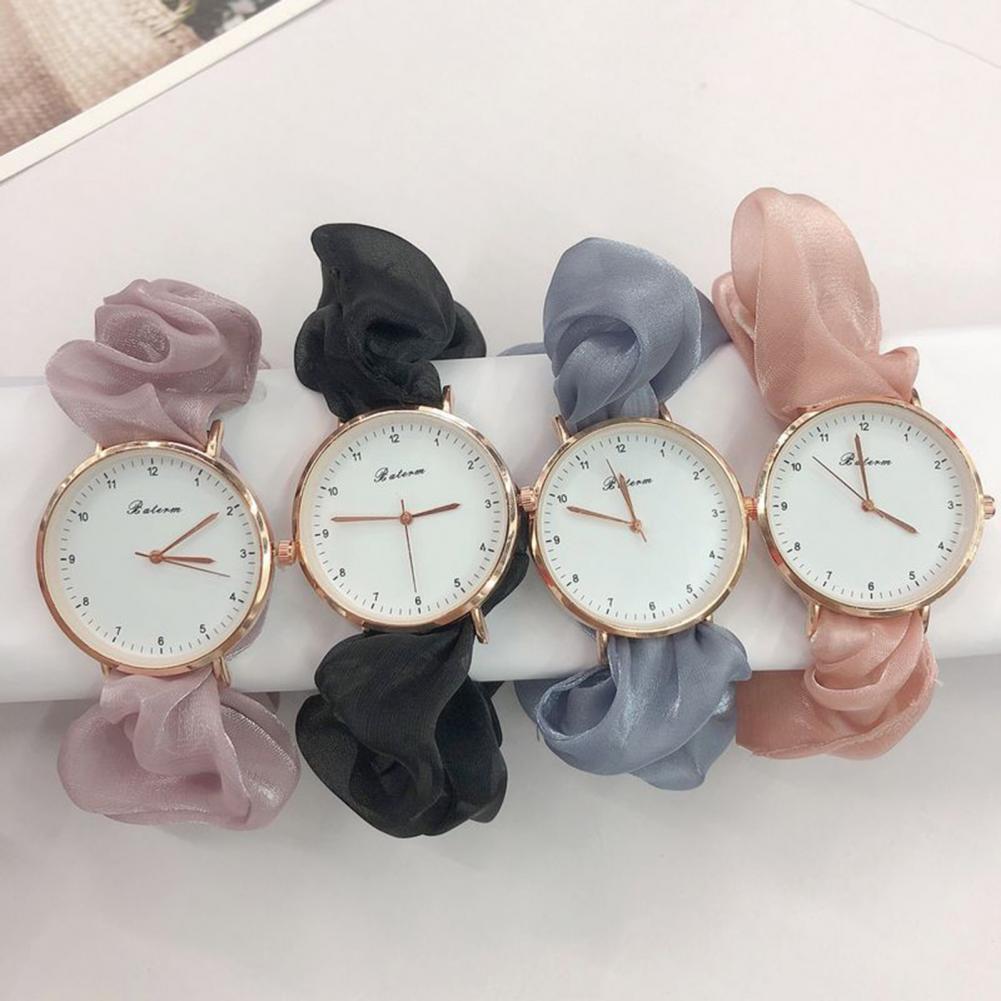 Polshorloge Koreaanse Lint Digitale Horloge Kleine Fee Elegante Persoonlijkheid Student Meisje Quartz Horloge Zonder Sluiting Armband Horloge