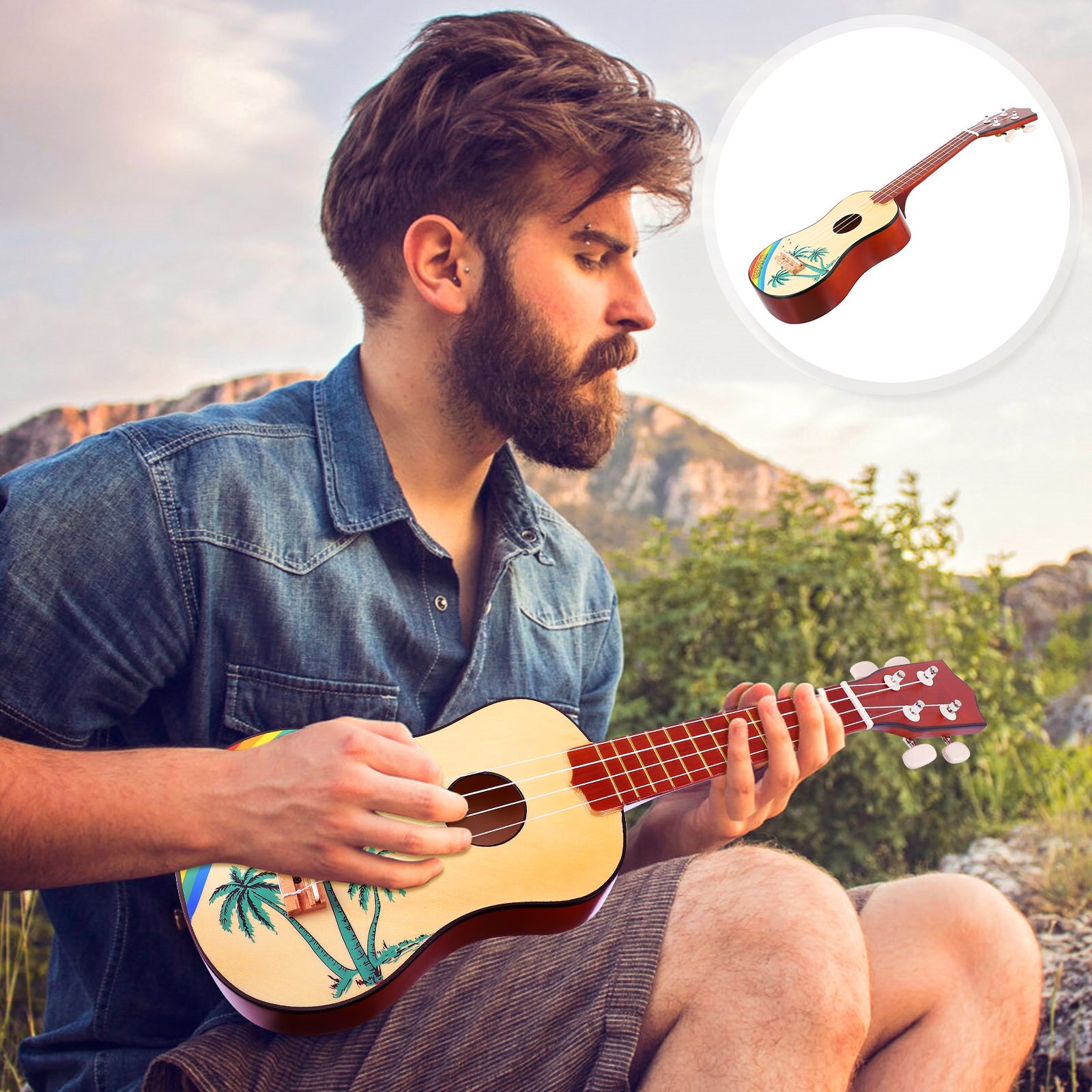 1pc Wooden Ukulele Children Adult Ukulele Practical Ukulele Musical Instrument