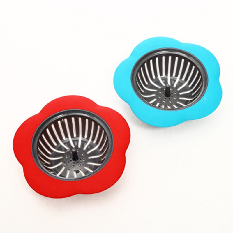 Convenient Silicone Sink Strainer Shower Sink Drains Cover Drain Sink Filter Plastic Kitchen Sink Stopper Bathtub Hair Filter