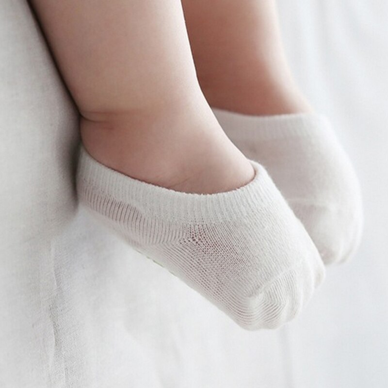 5 chaussettes de bateau invisibles coréennes de pour enfants, chaussettes antidérapantes pour bébés, chaussettes en coton pour filles et garçons