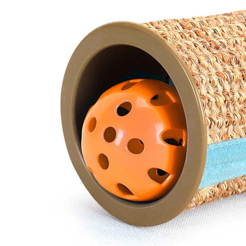 1/2 PCS Sisal Scratcher with Bell for Cat Claw & Roll Scratch Toy with Sound 10.3*8cm Kitten-friendly Toy for Pets HUG