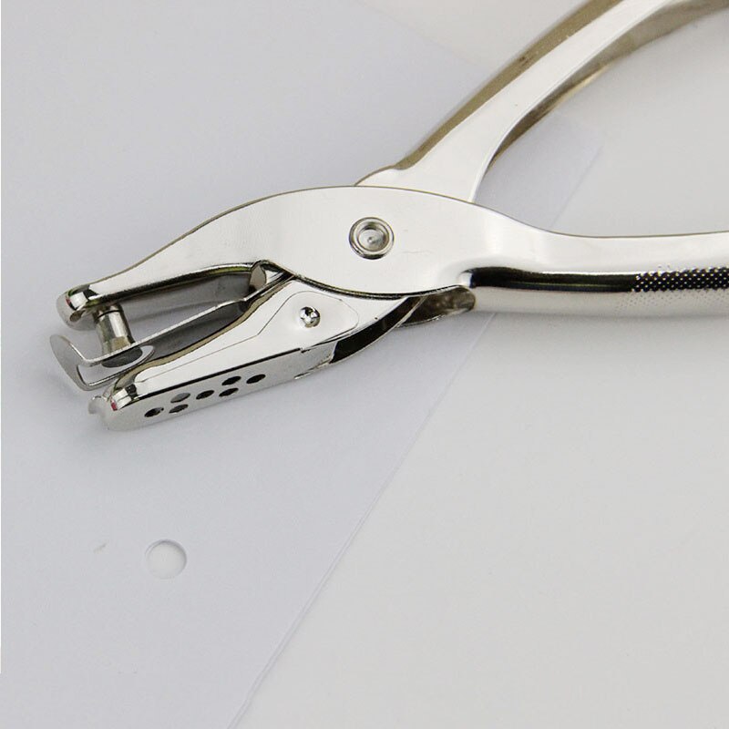 Perforador de un solo agujero de Metal 6mm perforadoras de papel de mano perforadoras para colección de recortes a prueba de golpes de artesanía 8 páginas suministros de oficina escolar