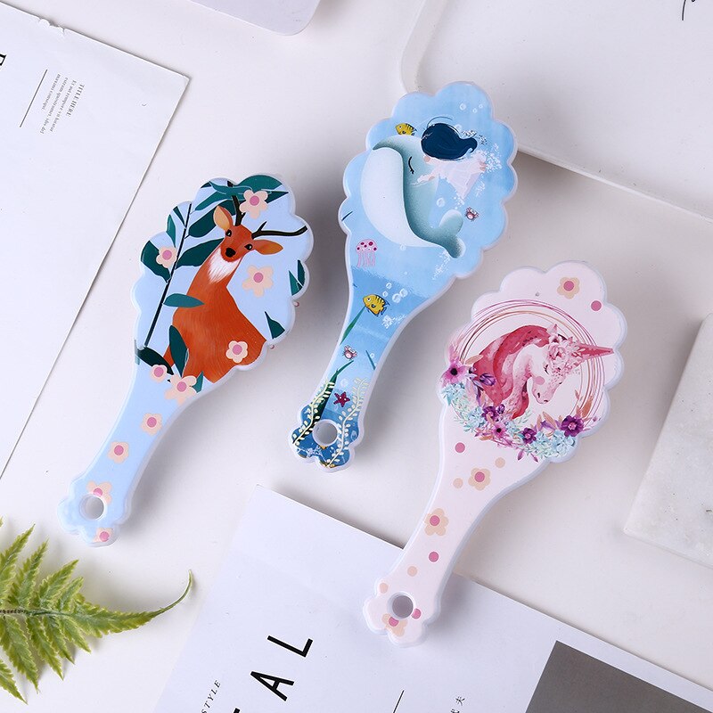 Brosse à cheveux Anti-nœud pour enfants, peigne de Massage à coussin d&#39;air licorne de dessin animé mignon, peigne de coiffure pour enfants, brosse à cheveux pour bébé