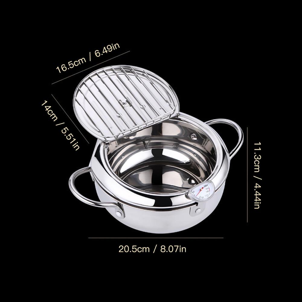 Mom 'S Hand Keuken Frituren Pot Thermometer Tempura Friteuse Pan Temperatuurregeling Gebakken Kip Pot Koken Gereedschap