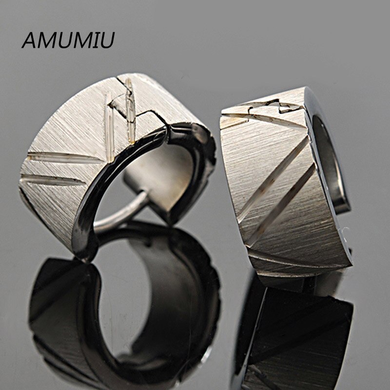 Amumiu venda quente!! Punk aço inoxidável masculino parafuso prisioneiro brincos moda jóias femininas atacado ke015: 1