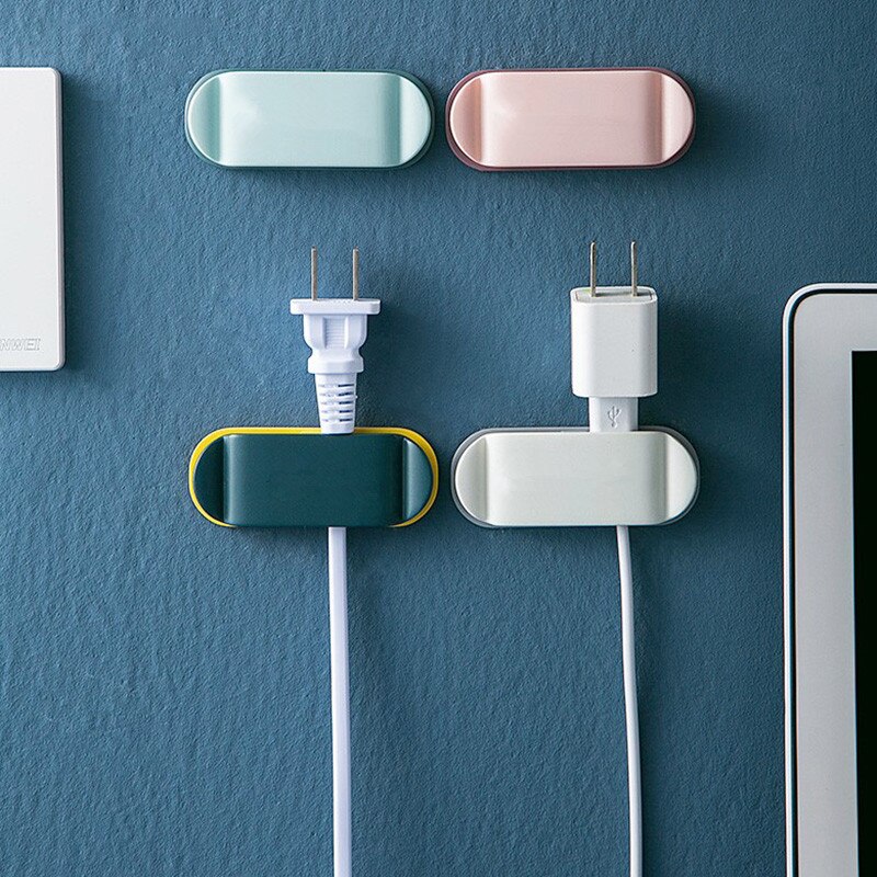 4pcs Punch-Free Power Plug Hook Multi-Purpose Hooks Electrical Wire Plug Hooks Socket Holder Storage Hanger Household Organizer: all in