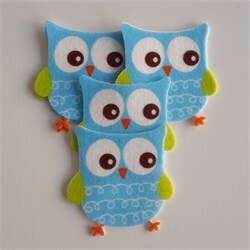 Drukowane filcowe aplikacje sowa filc Sztuka DIY rękodzieło prezent 16 części/partia 7 cm darmowa wysyłka scrapbooking naklejka ścienna