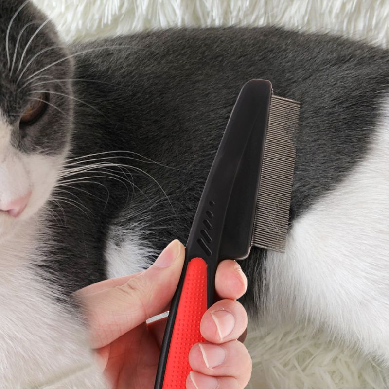 Pet Grooming Comb Teeth Shedding Hair Flea Lice Removal Brush Dog Cat Supplies Pet Massage Hair Comb Brush