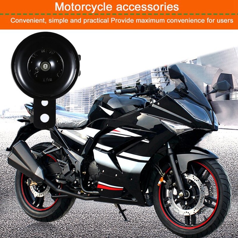 12V Waterproof Loud 105DB Round Loud Horn Speaker Universal Motorcycle Car Electric Bike ATVs Horn