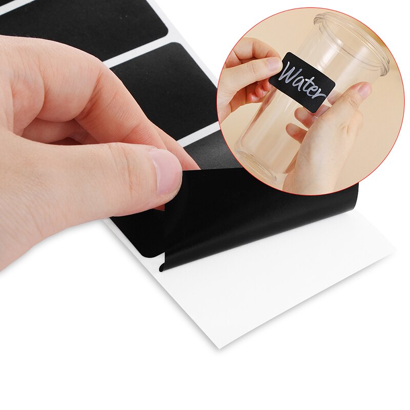 120 Pcs / Roll Waterproof Label Stickers Black Label Sealed Jar Product Storage Kitchen Sticker Blackboard Labels Stickers